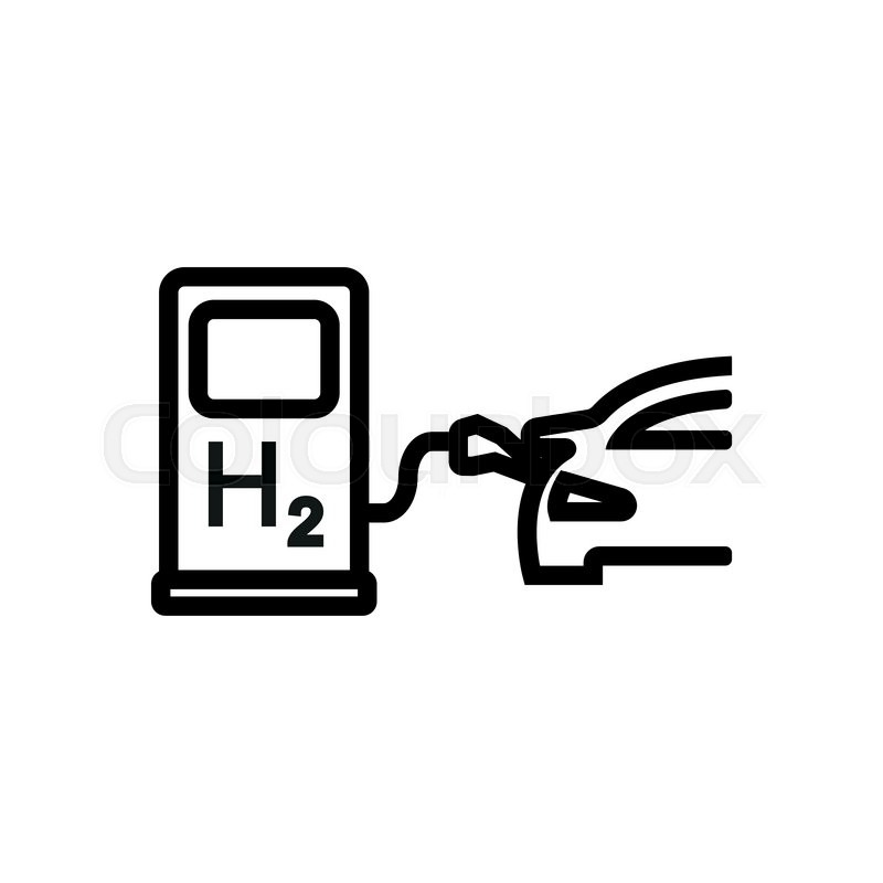 800x800 Vector Line Car Hydrogen Station Icon Stock Vector Colourbox