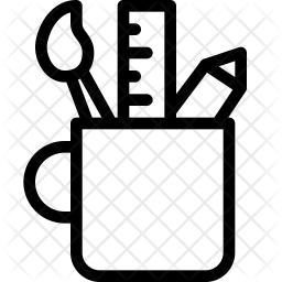 256x256 Stationery Holder Icon Of Line Style