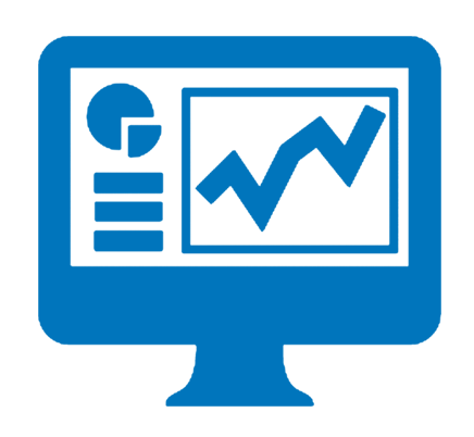 436x402 Chart, Grawth, Blue, Monitoring, Report, Screen, Statistics Icon