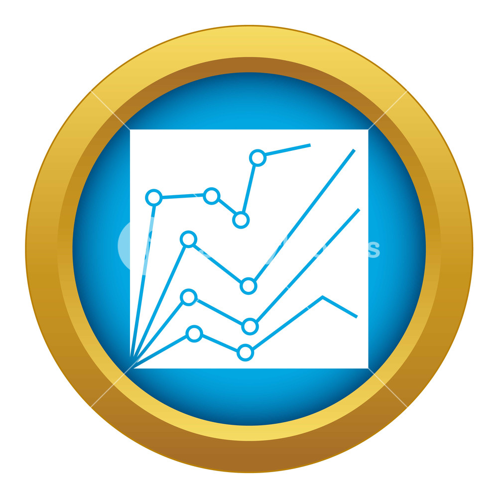 1000x1000 Financial Statistics Icon Blue Vector Isolated On White Background
