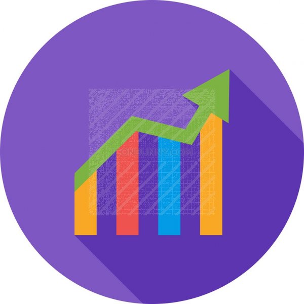 600x600 Stats Flat Shadowed Icon