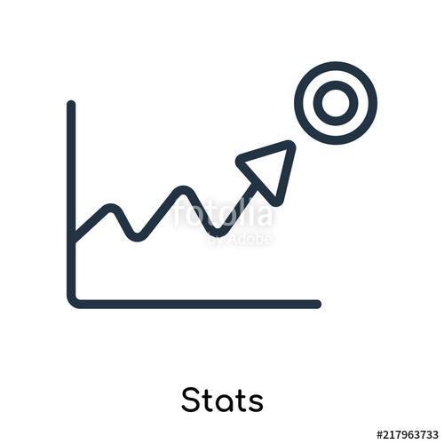 500x500 Stats Icon Isolated On White Background Modern And Editable Stats
