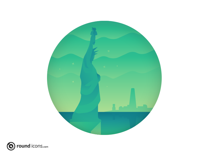 800x600 Statue Of Liberty Flat Icon