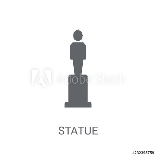 500x500 Statue Icon Trendy Statue Logo Concept On White Background