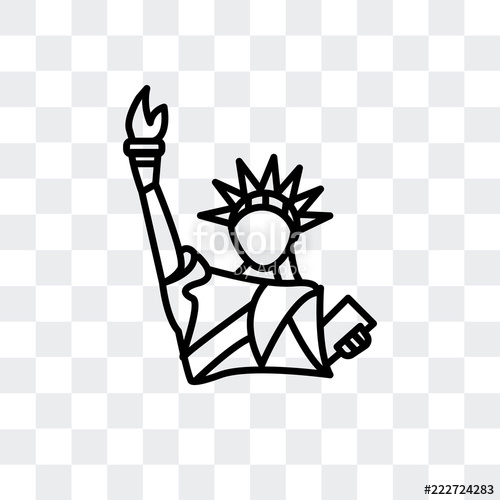 500x500 Statue Of Liberty Icon Isolated On Transparent Background Modern