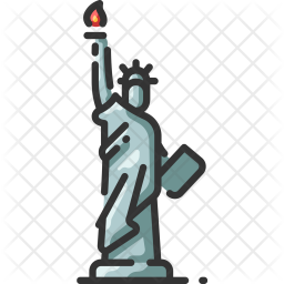 256x256 Statue Of Liberty Icon Of Colored Outline Style