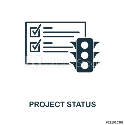 500x500 Project Status Icon Monochrome Style Design From Management Icon