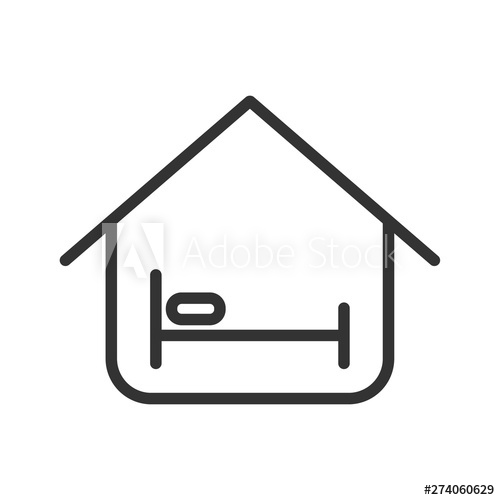 500x500 Overnight Stay House Outline Ui Web Icon Overnight Stay House