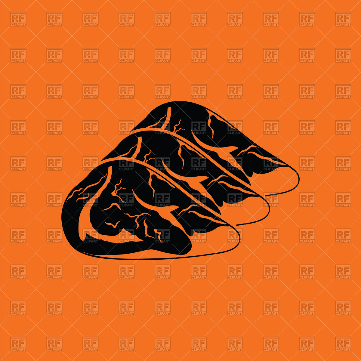 1200x1200 Raw Meat Steak Icon On Orange Background Vector Image Of Food