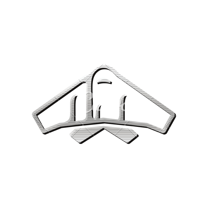 800x800 Metallic Icon Stealth Bomber Jet