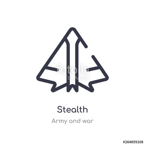 500x500 Two Color Stealth Vector Icon From Army And War Concept Isolated