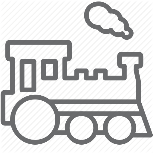 512x512 Train Cartoon Clipart