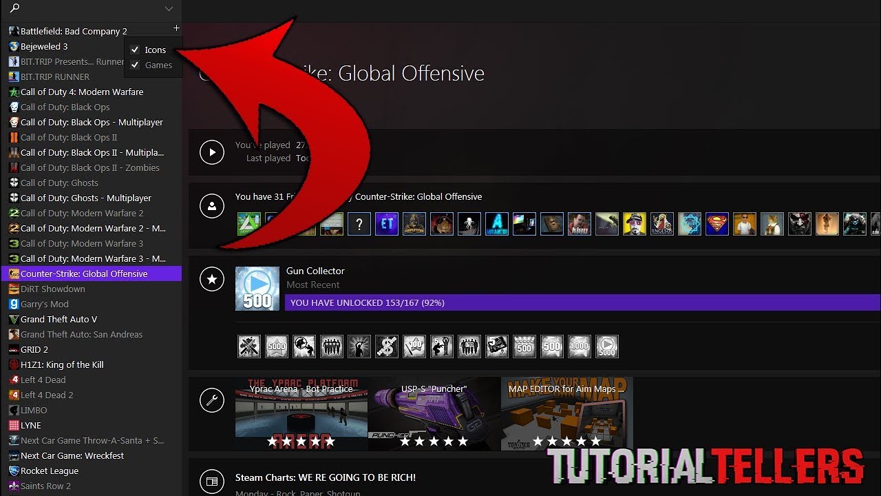How To See Game Icons In Your Steam Library 1280x720 How To See Game Icons In Your Steam Library