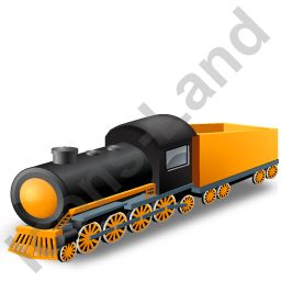 256x256 Steam Locomotive Tender Yellow Icon, Pngico Icons