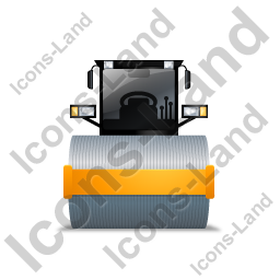 256x256 Steam Roller Front Yellow Icon, Pngico Icons