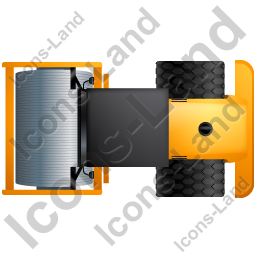 256x256 Steam Roller Top Yellow Icon, Pngico Icons