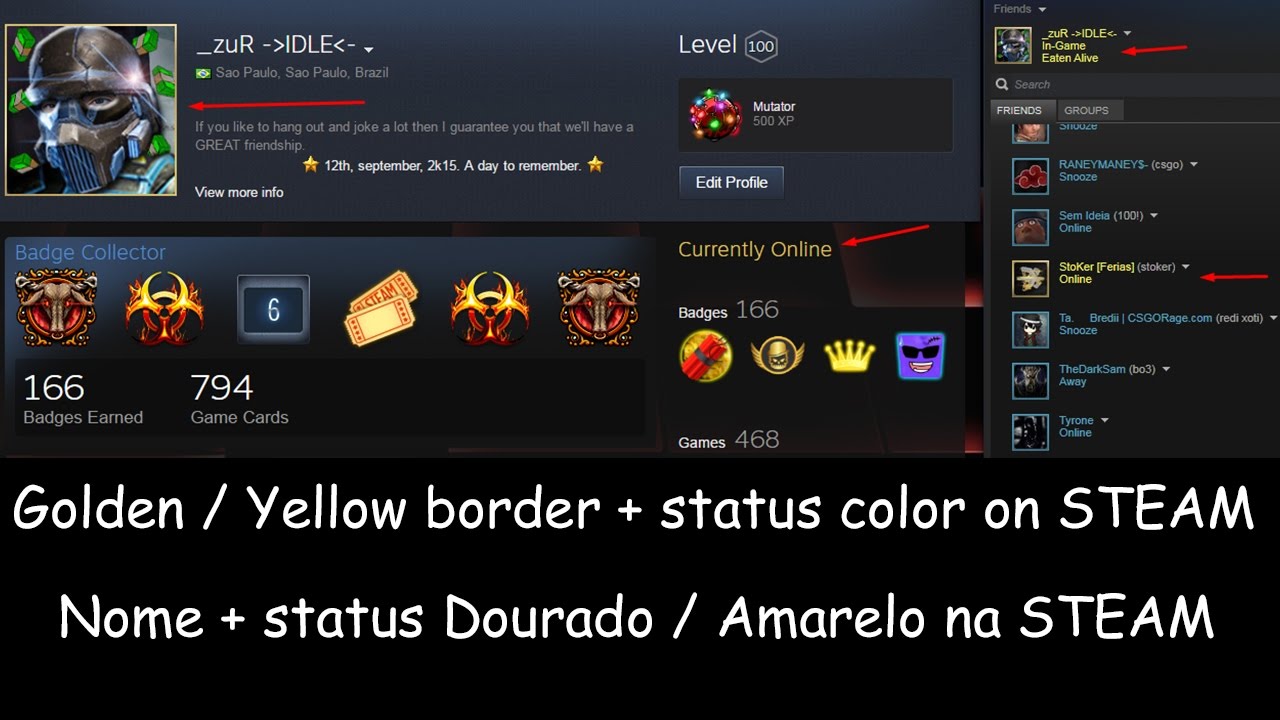 1280x720 How To Get Golden Yellow Steam Name