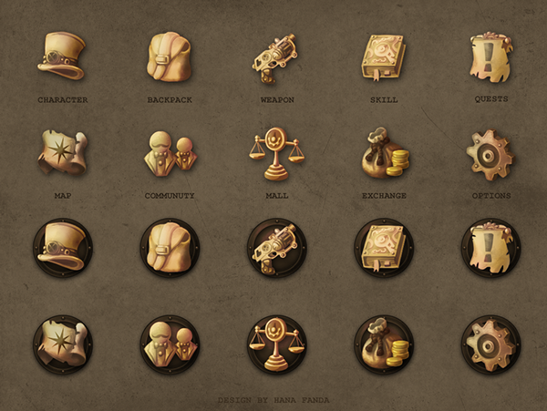 Steampunk Game Icons 600x451 Steampunk Game Icons