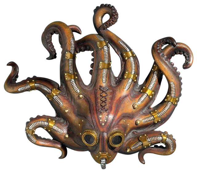Steampunk Octopod Wall Sculpture 640x562 Steampunk Octopod Wall Sculpture