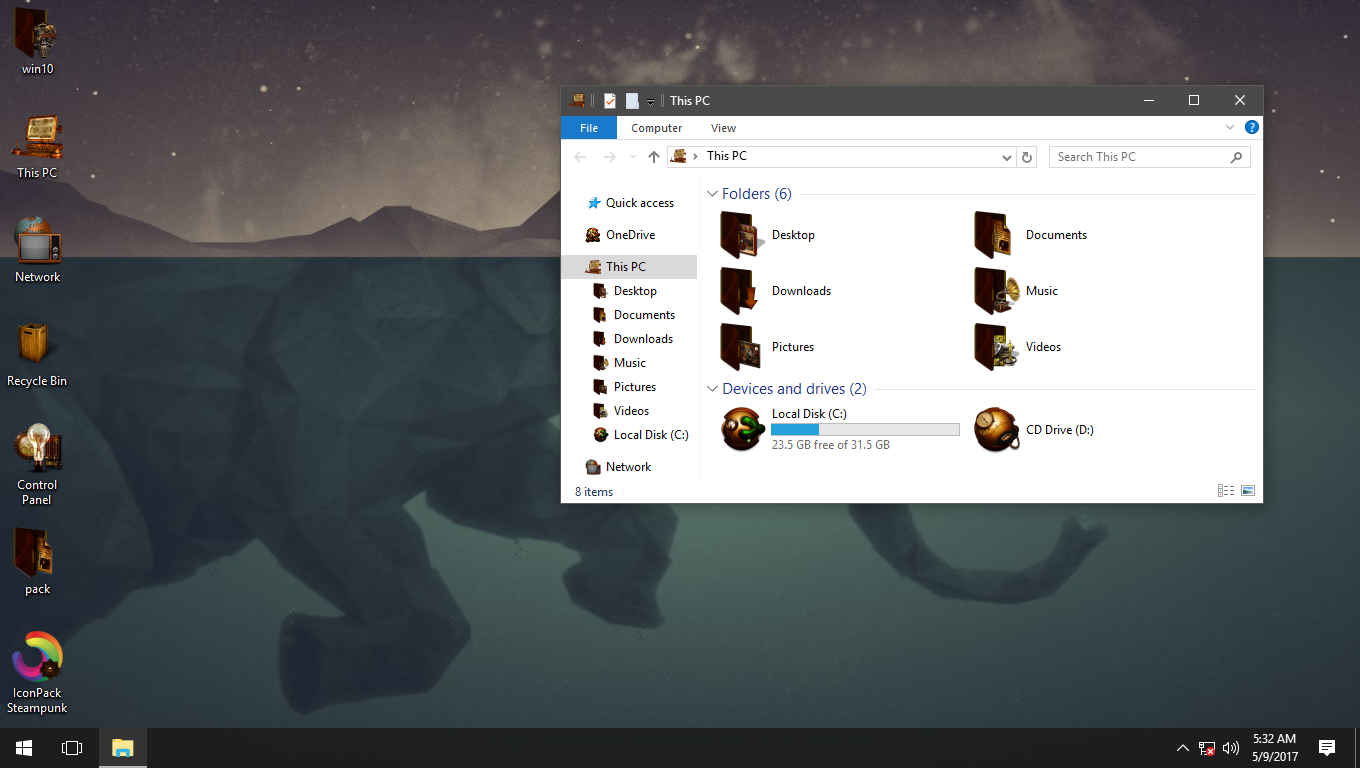 1360x768 Steampunk Iconpack