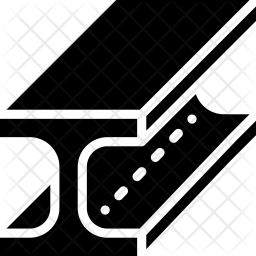 256x256 Steel I Beam Icon Of Glyph Style