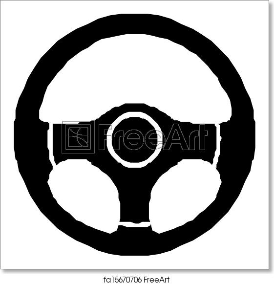 561x581 Free Art Print Of Steering Wheel, Icon Freeart