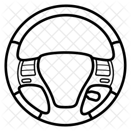 256x256 Steering Wheel Icon Of Line Style