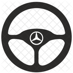 256x256 Steering Wheel Icon Of Glyph Style