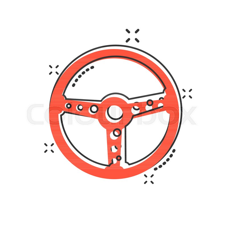 800x800 Vector Cartoon Steering Wheel Icon In Stock Vector Colourbox