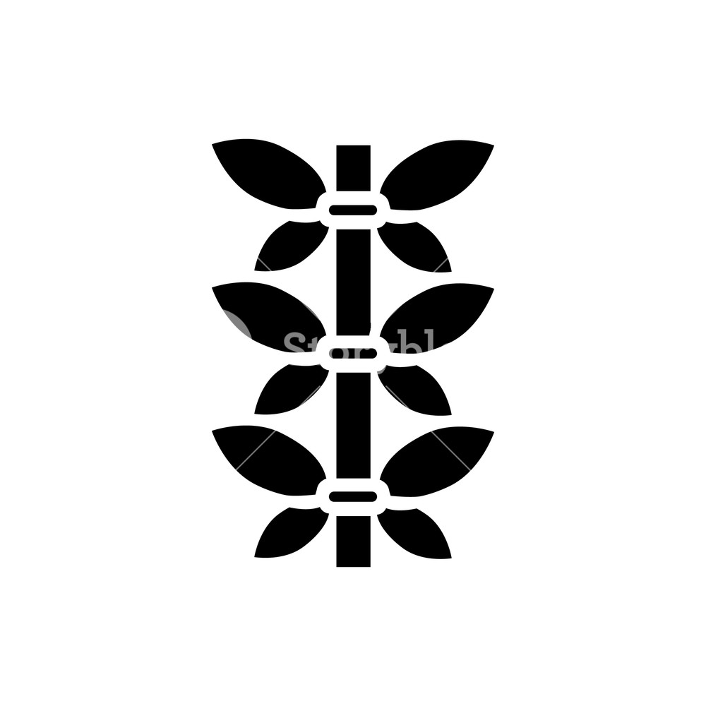 1000x1000 Bamboo Stem Icon In Simple Style On A White Background Royalty