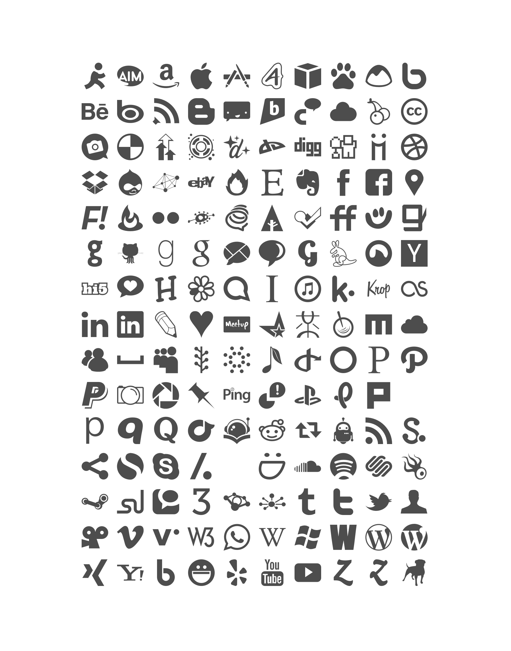 1728x2202 Simple Social Media Icons Graffletopia
