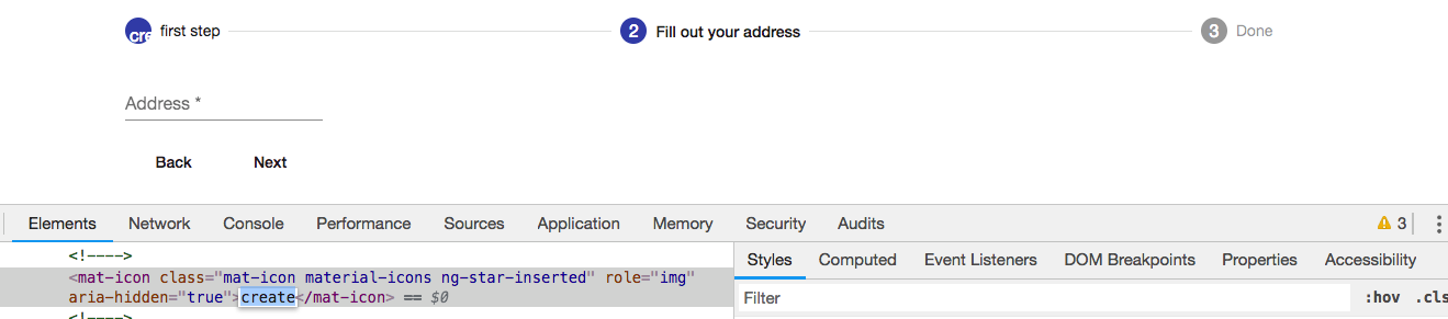 1319x291 Angular Material Stepper Next Step Showing Create Instead