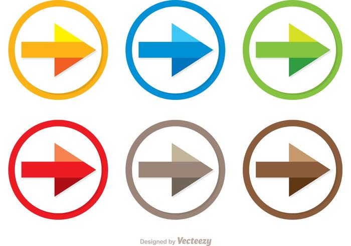 700x490 Colorful Next Step Arrow Icon Vectors