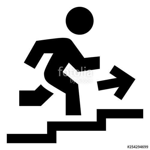 500x500 Person Advancing Up Steps Icon Stock Image And Royalty Free