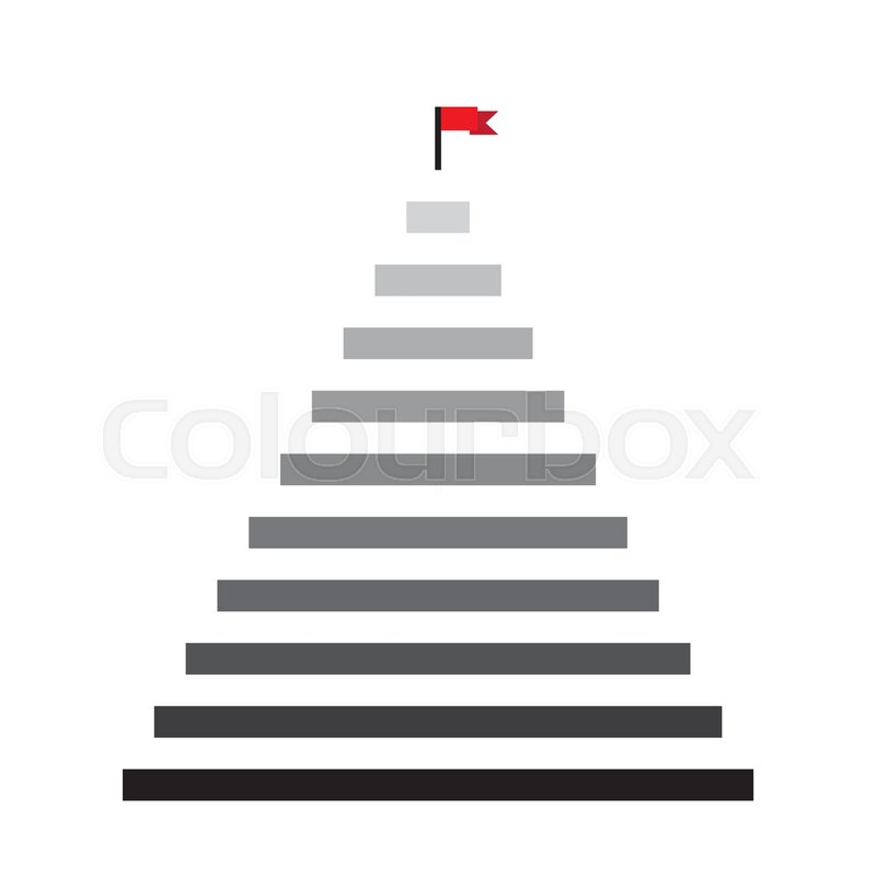800x800 Steps Icon Isolated On White Stock Vector Colourbox