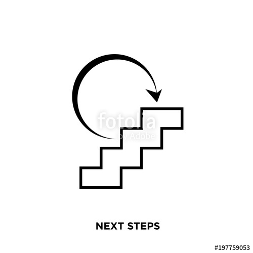 500x500 Next Steps Icon Isolated On White Background For Your Web, Mobile