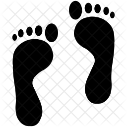 256x256 Foot Steps Icon Of Glyph Style