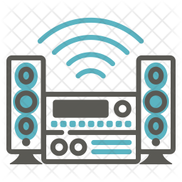 256x256 Stereo Icon Of Colored Outline Style