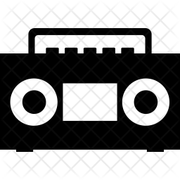 256x256 Stereo Icon Of Glyph Style