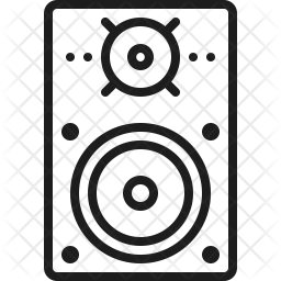 256x256 Stereo Icon Of Line Style