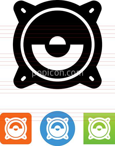 400x509 Stereo Speaker Icon