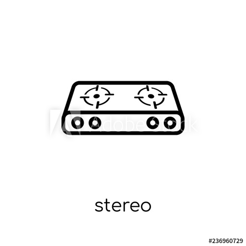 500x500 Stereo Icon Trendy Modern Flat Linear Vector Stereo Icon On White