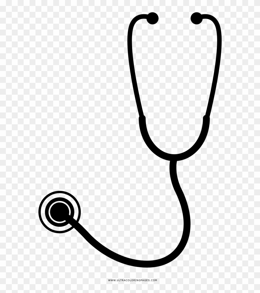 880x990 Stethoscope Coloring Page