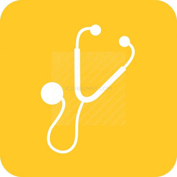 600x600 Stethoscope Flat Round Corner Icon