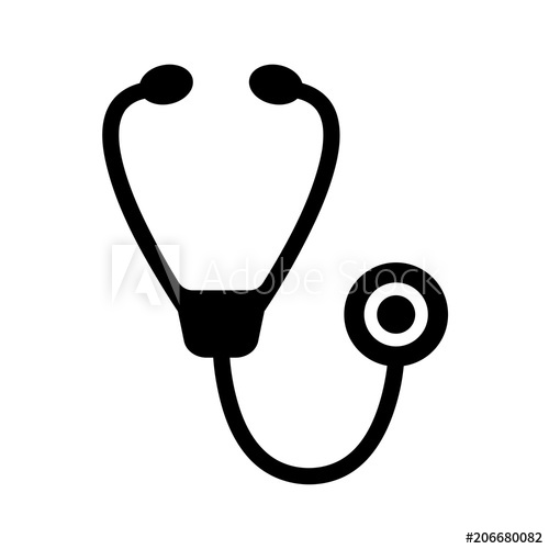 500x500 Stethoscope Icon In Trendy Flat Style Isolated On Background