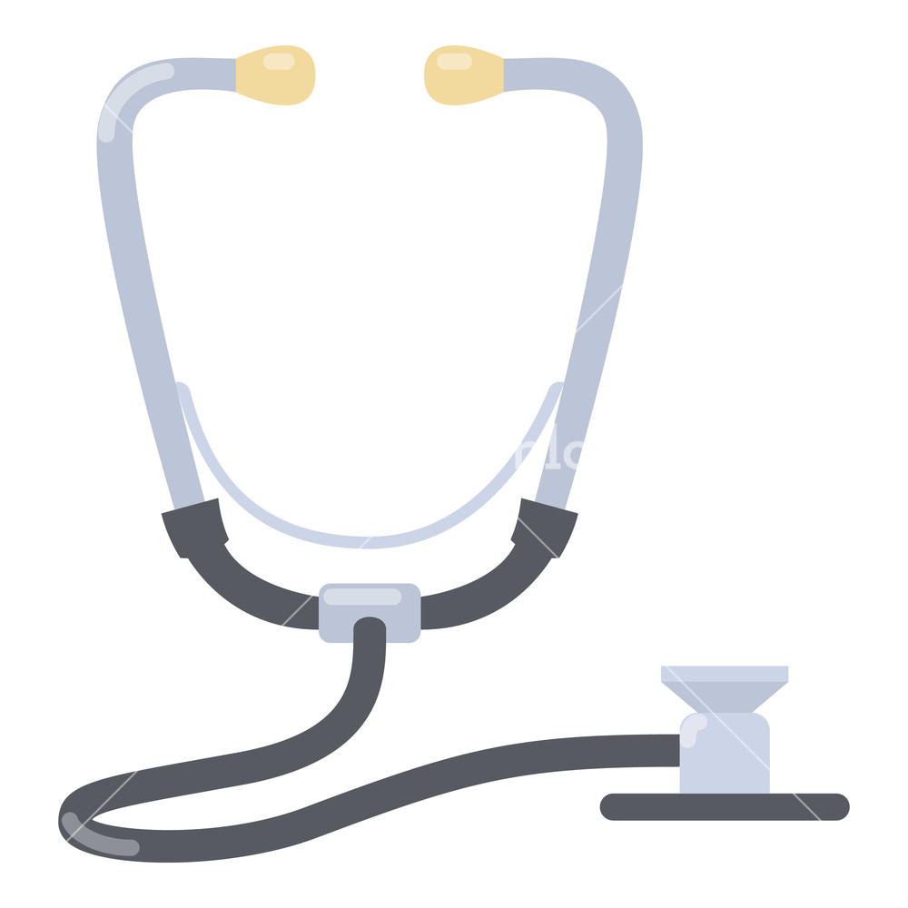 1000x1000 Stethoscope Icon Flat Illustration Of Stethoscope Vector Icon