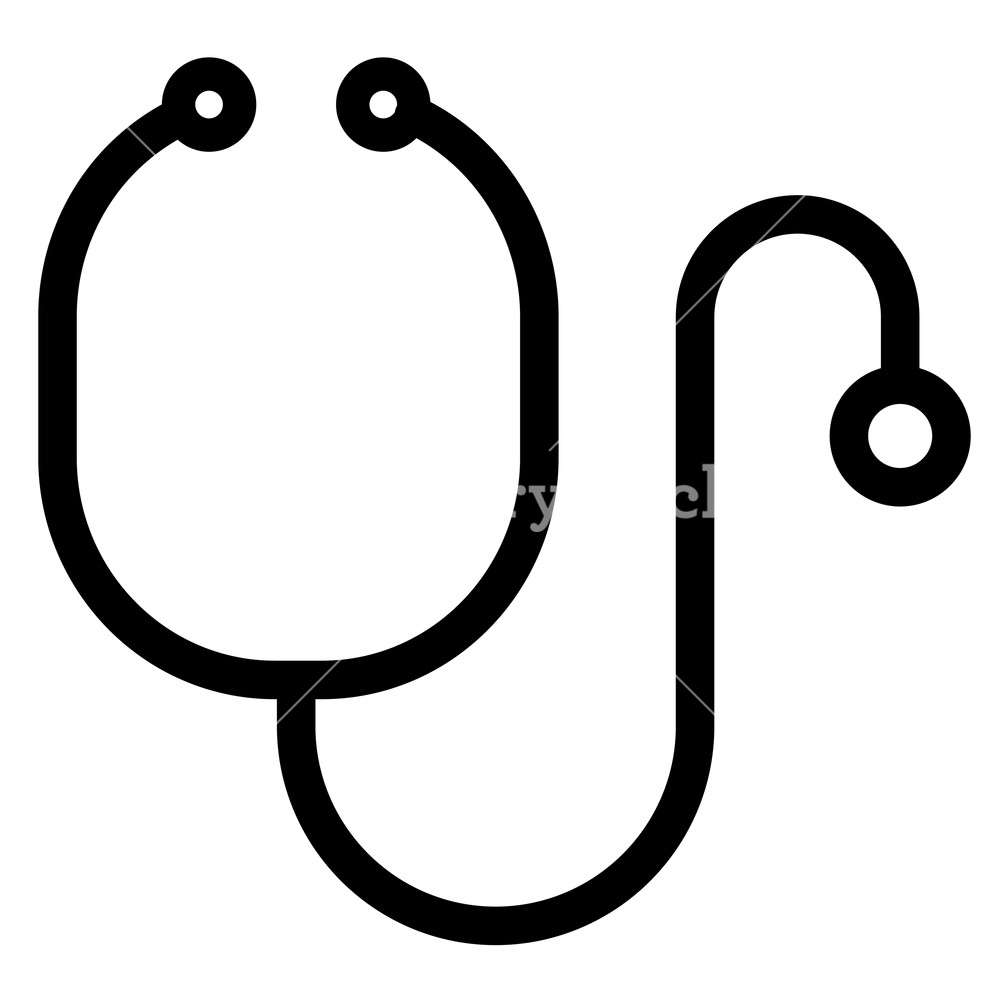 1000x1000 Illustration Of Stethoscope Icon On White Background Royalty Free