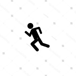 300x300 Running Stick Figure Icon Vector Graphic Newwaysys