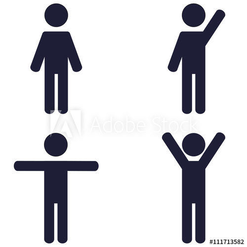 500x500 Stick Figure Icons, Symbol