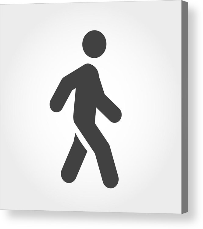 666x750 Walking Stick Figure Icon
